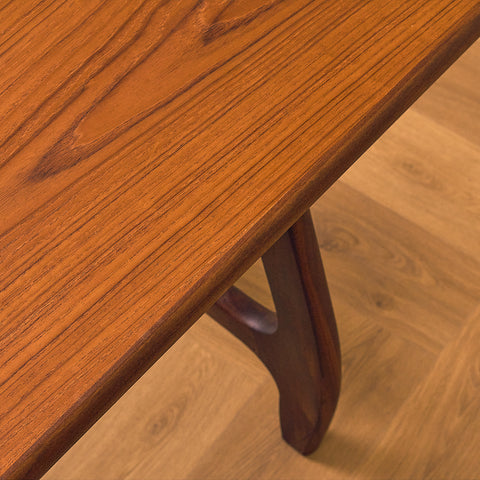 Danish coffee table in teak and walnut