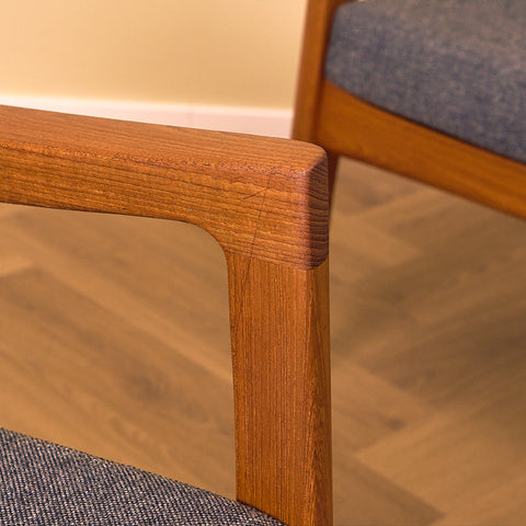 Danish armchairs in solid teak, model 'Senator' by Ole Knudsen for France & Son