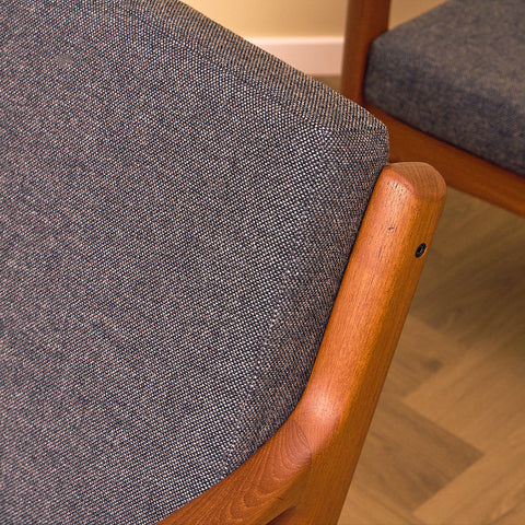 Danish armchairs in solid teak, model 'Senator' by Ole Knudsen for France & Son