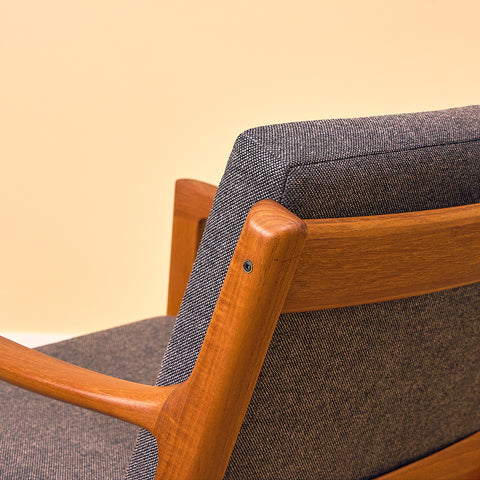 Danish armchairs in solid teak, model 'Senator' by Ole Knudsen for France & Son