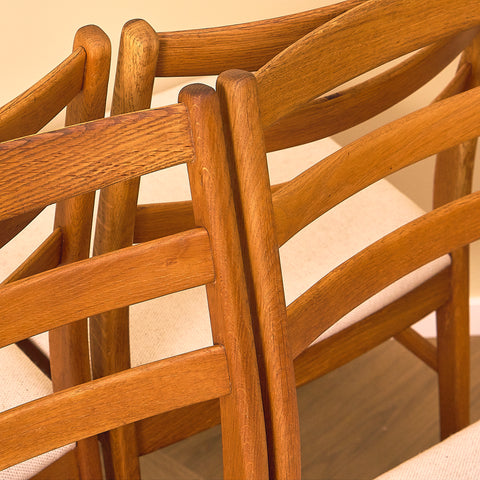 Swedish dining chairs in oak