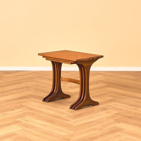 English set of nest of tables in teak and walnut, model 'Fresco' by Victor Wilkins for G-Plan