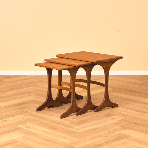 English set of nest of tables in teak and walnut, model 'Fresco' by Victor Wilkins for G-Plan