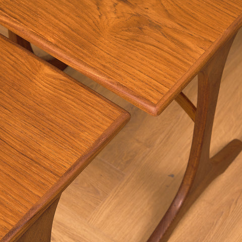 English set of nest of tables in teak and walnut, model 'Fresco' by Victor Wilkins for G-Plan