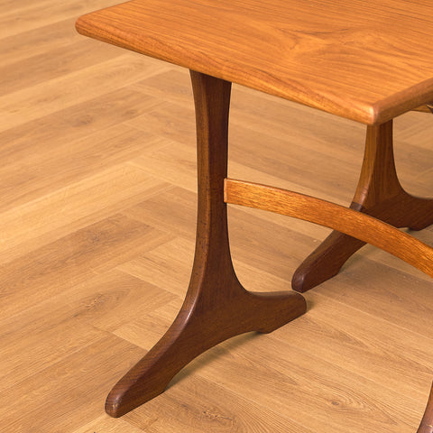 English set of nest of tables in teak and walnut, model 'Fresco' by Victor Wilkins for G-Plan