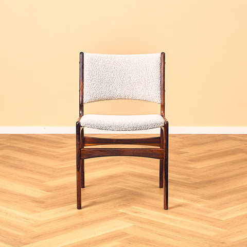 Danish dining chairs in Santos rosewood by Erik Buch for Anderstrup Møbelfabrik, model 89