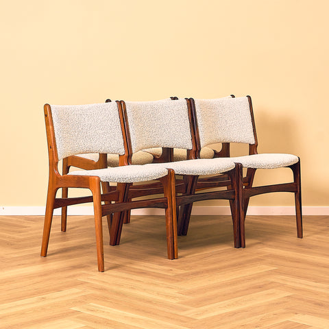Danish dining chairs in Santos rosewood by Erik Buch for Anderstrup Møbelfabrik, model 89