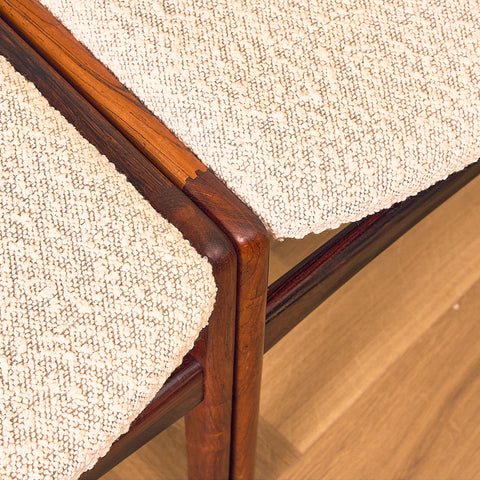 Danish dining chairs in Santos rosewood by Erik Buch for Anderstrup Møbelfabrik, model 89
