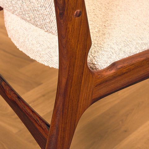 Danish dining chairs in Santos rosewood by Erik Buch for Anderstrup Møbelfabrik, model 89