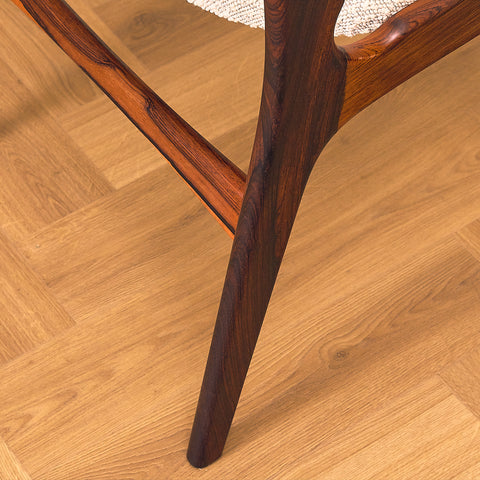 Danish dining chairs in Santos rosewood by Erik Buch for Anderstrup Møbelfabrik, model 89