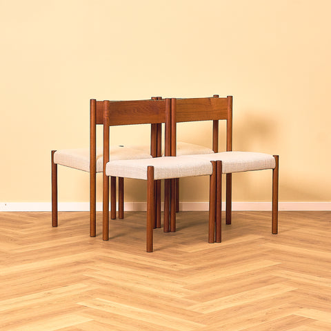 Danish dining chairs in teak