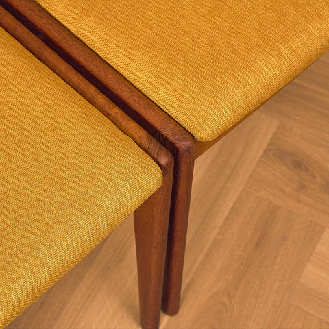 Danish dining chairs in teak by Johannes Andersen for Uldum Mobelfabrik