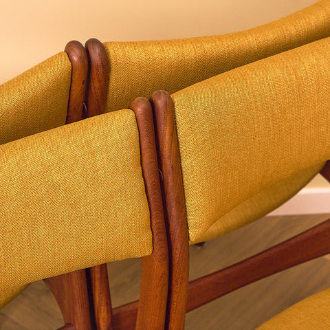 Danish dining chairs in teak by Johannes Andersen for Uldum Mobelfabrik