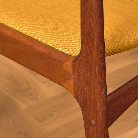 Danish dining chairs in teak by Johannes Andersen for Uldum Mobelfabrik