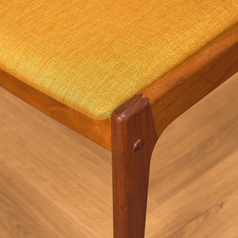 Danish dining chairs in teak by Johannes Andersen for Uldum Mobelfabrik