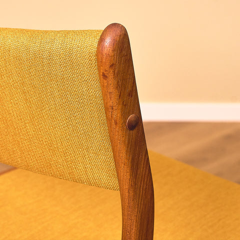 Danish dining chairs in teak by Johannes Andersen for Uldum Mobelfabrik