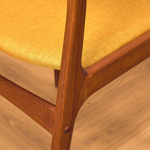 Danish dining chairs in teak by Johannes Andersen for Uldum Mobelfabrik