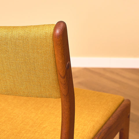 Danish dining chairs in teak by Johannes Andersen for Uldum Mobelfabrik