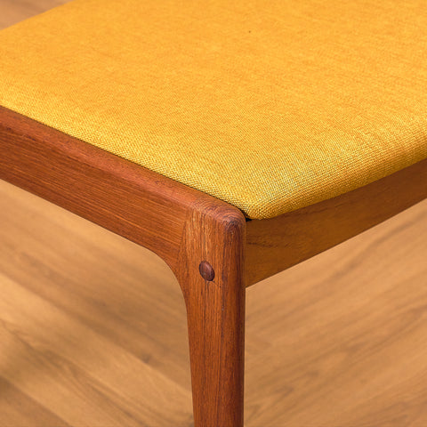Danish dining chairs in teak by Johannes Andersen for Uldum Mobelfabrik