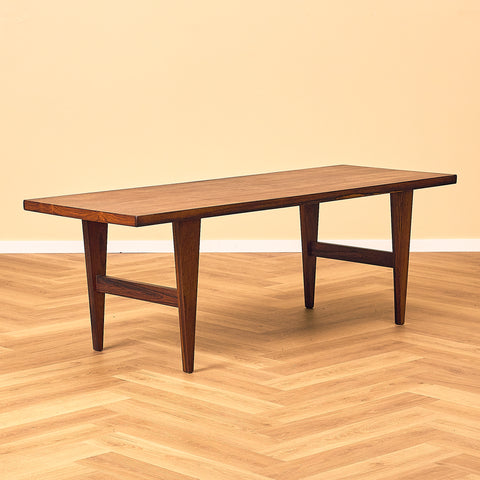 Santos Rosewood Coffee Table with Stretcher Legs