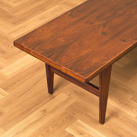 Santos Rosewood Coffee Table with Stretcher Legs