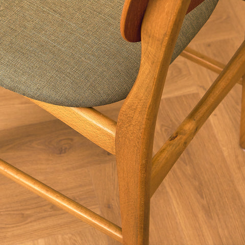 Danish dining chair in teak and beech by Ib Kofod-Larsen