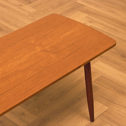 Swedish Teak Coffee Table with Tapered Legs