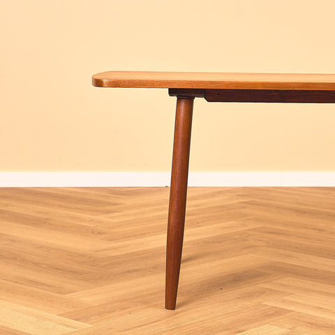 Swedish Teak Coffee Table with Tapered Legs