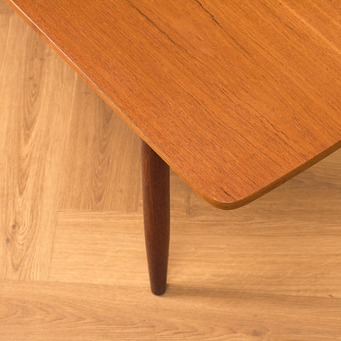 Swedish Teak Coffee Table with Tapered Legs