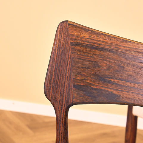 Danish dining chairs in Santos rosewood by Bernhard Pedersen for Christian Linnebergs Møbelfabrik
