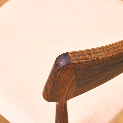 Danish dining chairs in Santos rosewood by Bernhard Pedersen for Christian Linnebergs Møbelfabrik