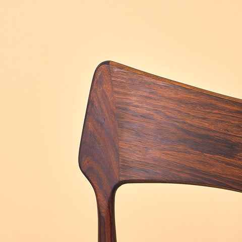 Danish dining chairs in Santos rosewood by Bernhard Pedersen for Christian Linnebergs Møbelfabrik