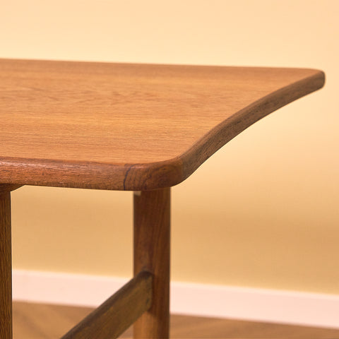 Danish Teak Coffee Table with Oak Legs