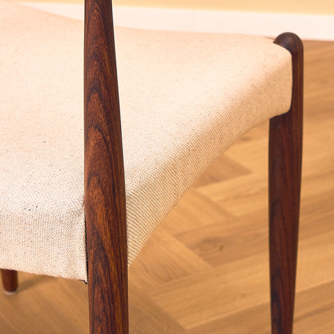 Danish dining chairs in Santos rosewood by Bernhard Pedersen for Christian Linnebergs Møbelfabrik