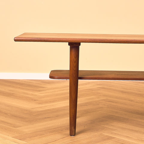 Danish Teak Coffee Table with Lower Shelf