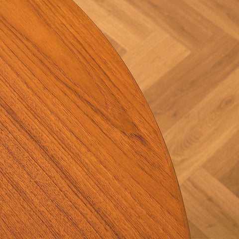 Danish round dining table in teak by Henry Rosengren Hansen