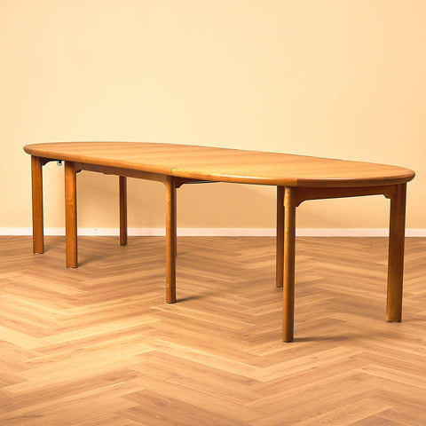 Danish large oval dining table in cherry by Skovby