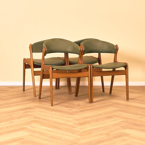 Danish dining chairs in teak