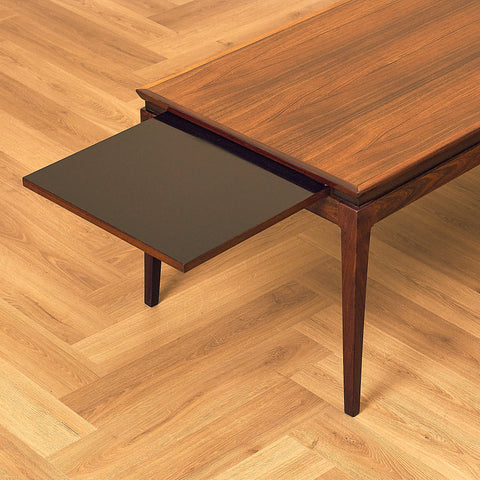 H.W. Klein Rosewood Coffee Table with Pull-Out Tray