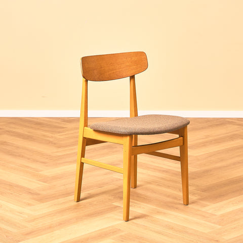 Swedish dining chairs in teak and beech by Ulferts