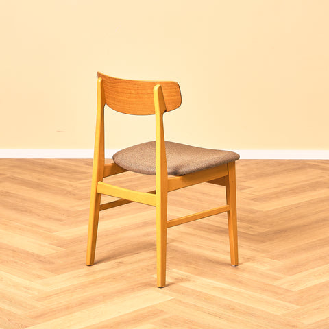 Swedish dining chairs in teak and beech by Ulferts