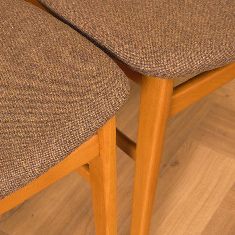 Swedish dining chairs in teak and beech by Ulferts