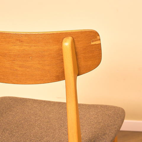 Swedish dining chairs in teak and beech by Ulferts