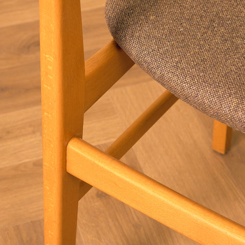 Swedish dining chairs in teak and beech by Ulferts