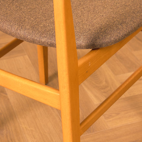 Swedish dining chairs in teak and beech by Ulferts