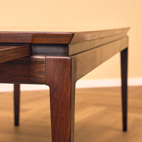 H.W. Klein Rosewood Coffee Table with Pull-Out Tray