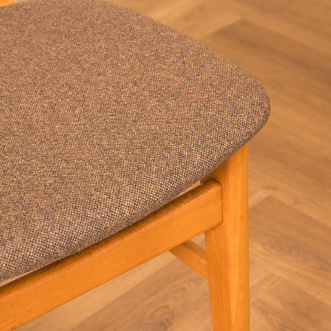 Swedish dining chairs in teak and beech by Ulferts