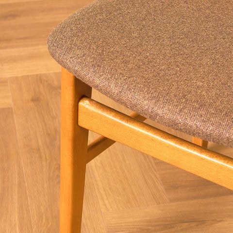 Swedish dining chairs in teak and beech by Ulferts