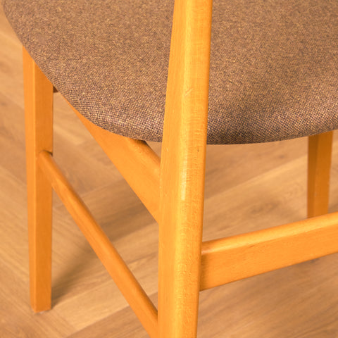 Swedish dining chairs in teak and beech by Ulferts