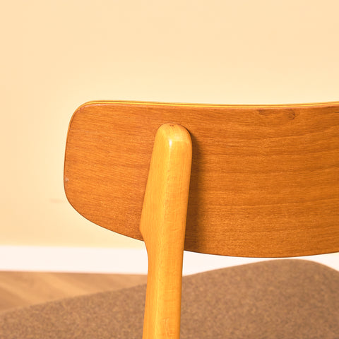 Swedish dining chairs in teak and beech by Ulferts